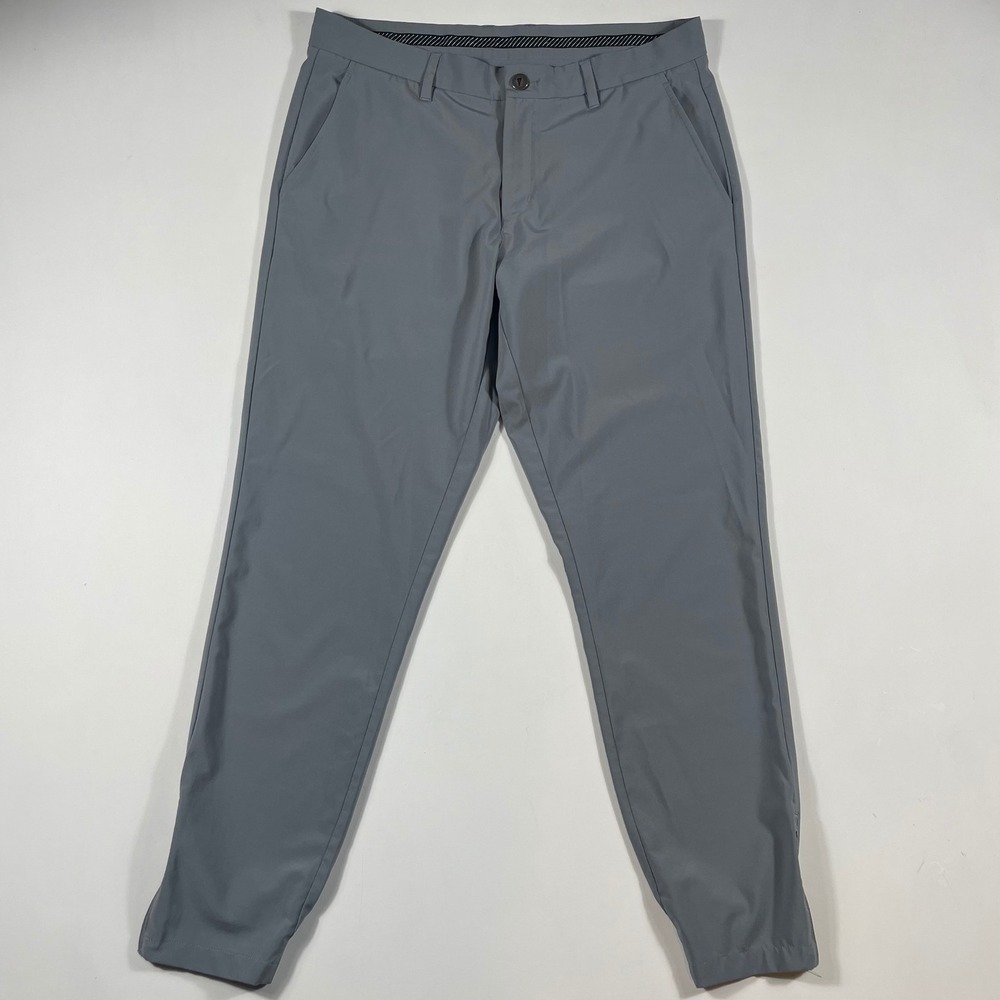 Primo Golf Joggers Mens 34x30 Regular Tapered Ankle Zip Performance Pants Gray